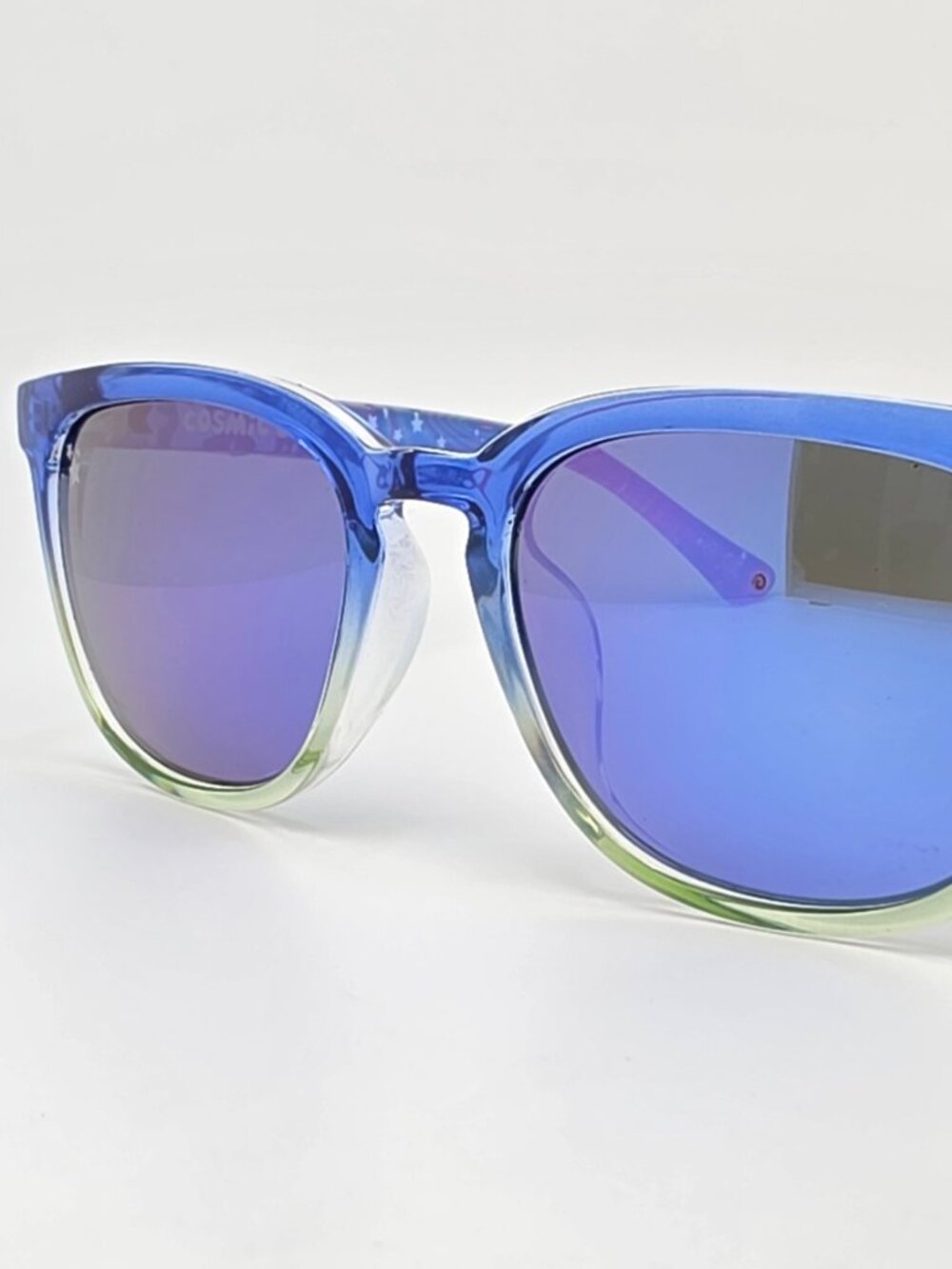Knockaround Cosmic Cotton Blue Green Fade Polarized Snow Opal Sunglasses 51mm